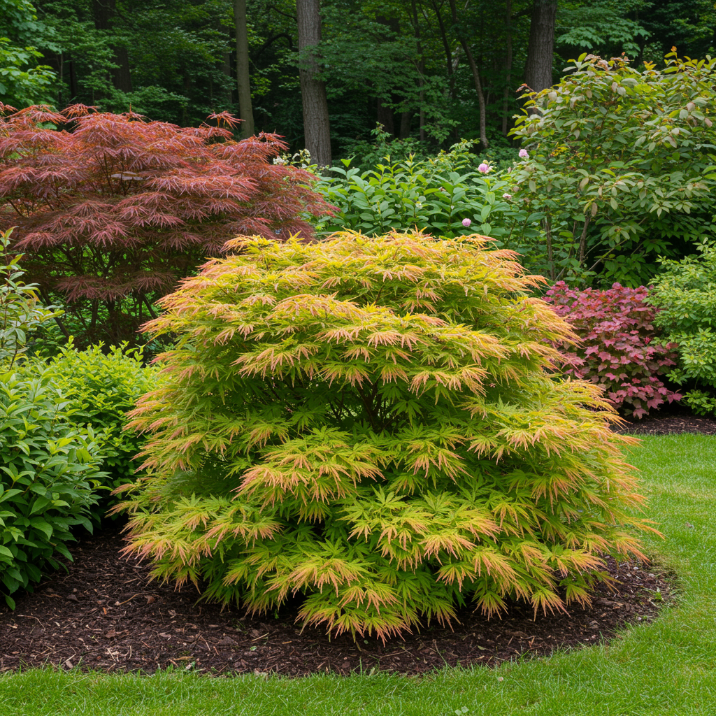 Japanischer Ahorn - Acer palmatum Methamorphosa - Grün - 1 Pflanze - Laubabwerfend - Topf 19cm Höhe 70cm