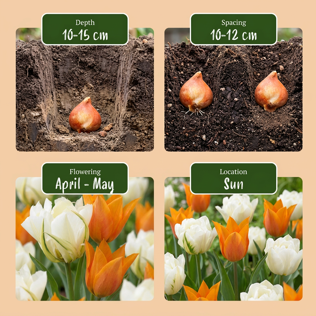 30x Tulipa Sunbath - Sunbath tulip - Yellow and White - Spring bloomer