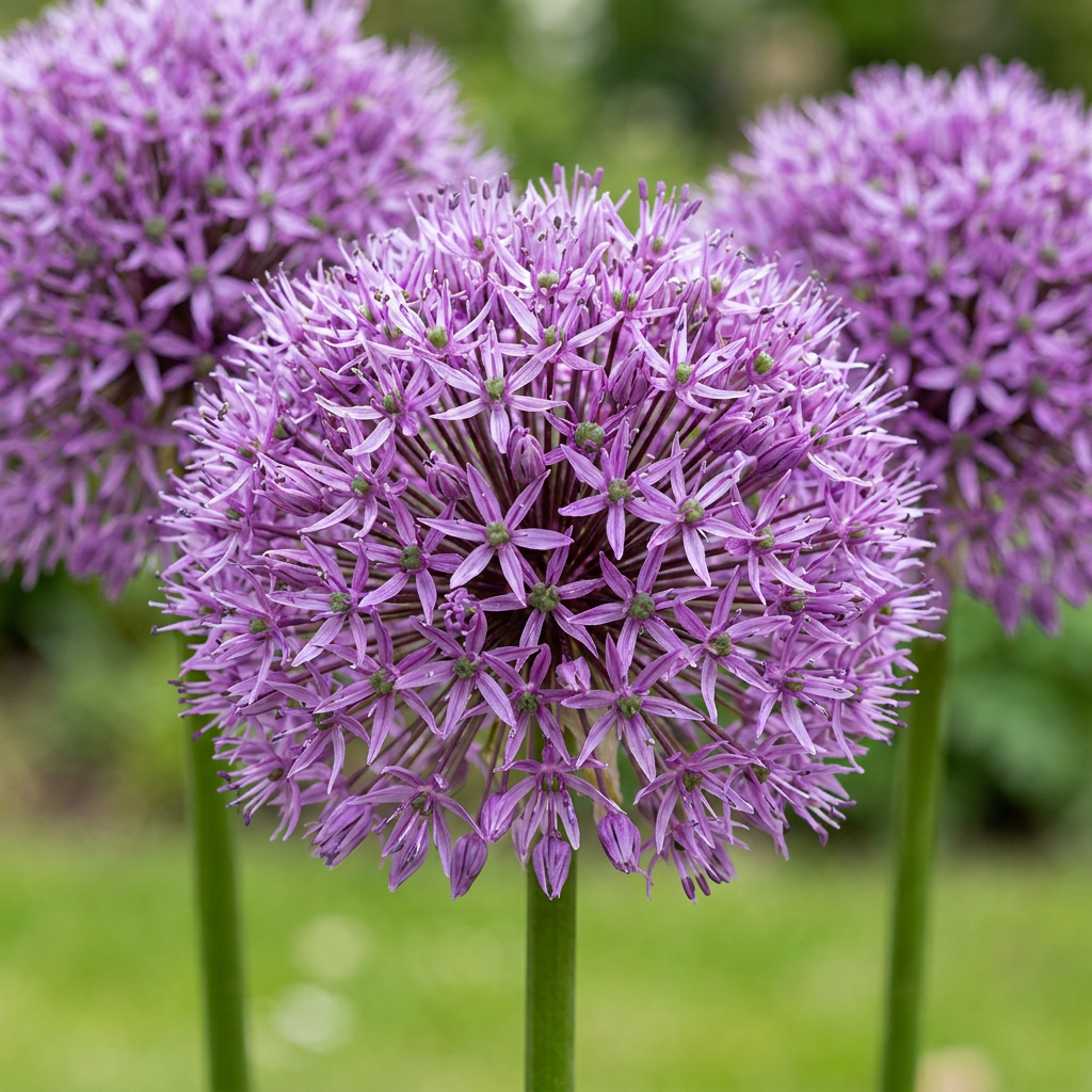 8x Allium Gladiator - Gladiator-Zierlauch - Lila - Sommerblüher - Zwiebelgröße 16/18