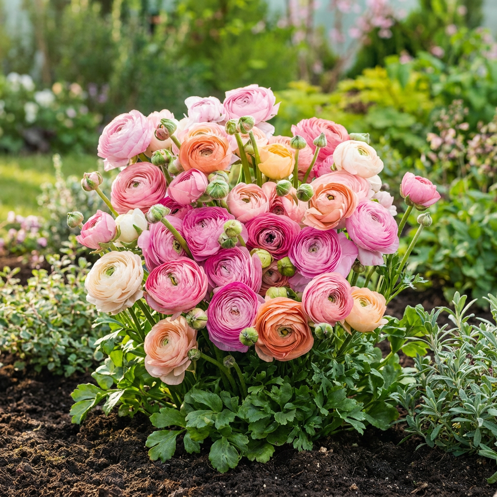80x Ranunculus Pastel Mix - Pastel Mix Ranunculus - D - Summer bloomer