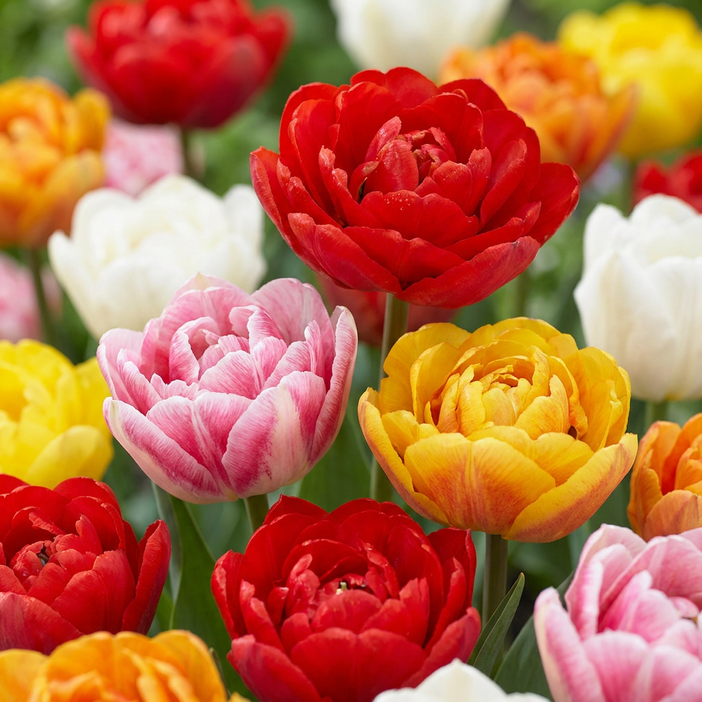 30x Tulipa Double mix - Gefüllte Tulpe - Diverses - Frühlingsblüher - Zwiebelgröße 11/13