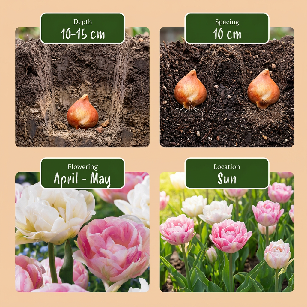 12x Tulipa Double Sensation - Gefüllte Tulpe Double Sensation - Diverses - Frühlingsblüher - Zwiebelgröße 11/12