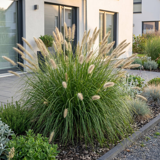 Lampenputzergras - Gras - Pennisetum alop. Hameln -  Mit Plume - Grün - 1 Pflanzen - Topf 11cm - Höhe 15-25cm