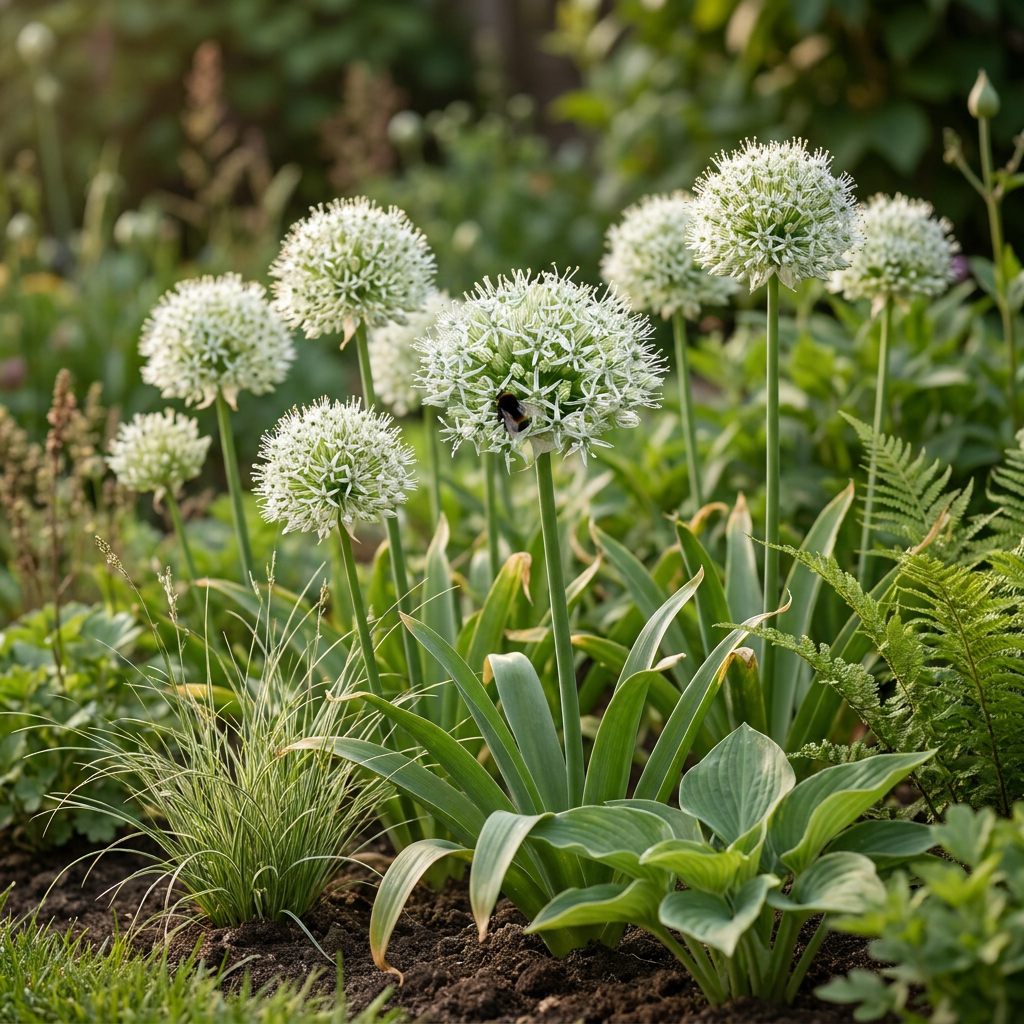 3x Allium Mount Everest - Kugellauch Mount Everest - Weiß - Sommerblüher - Zwiebelgröße 16/18