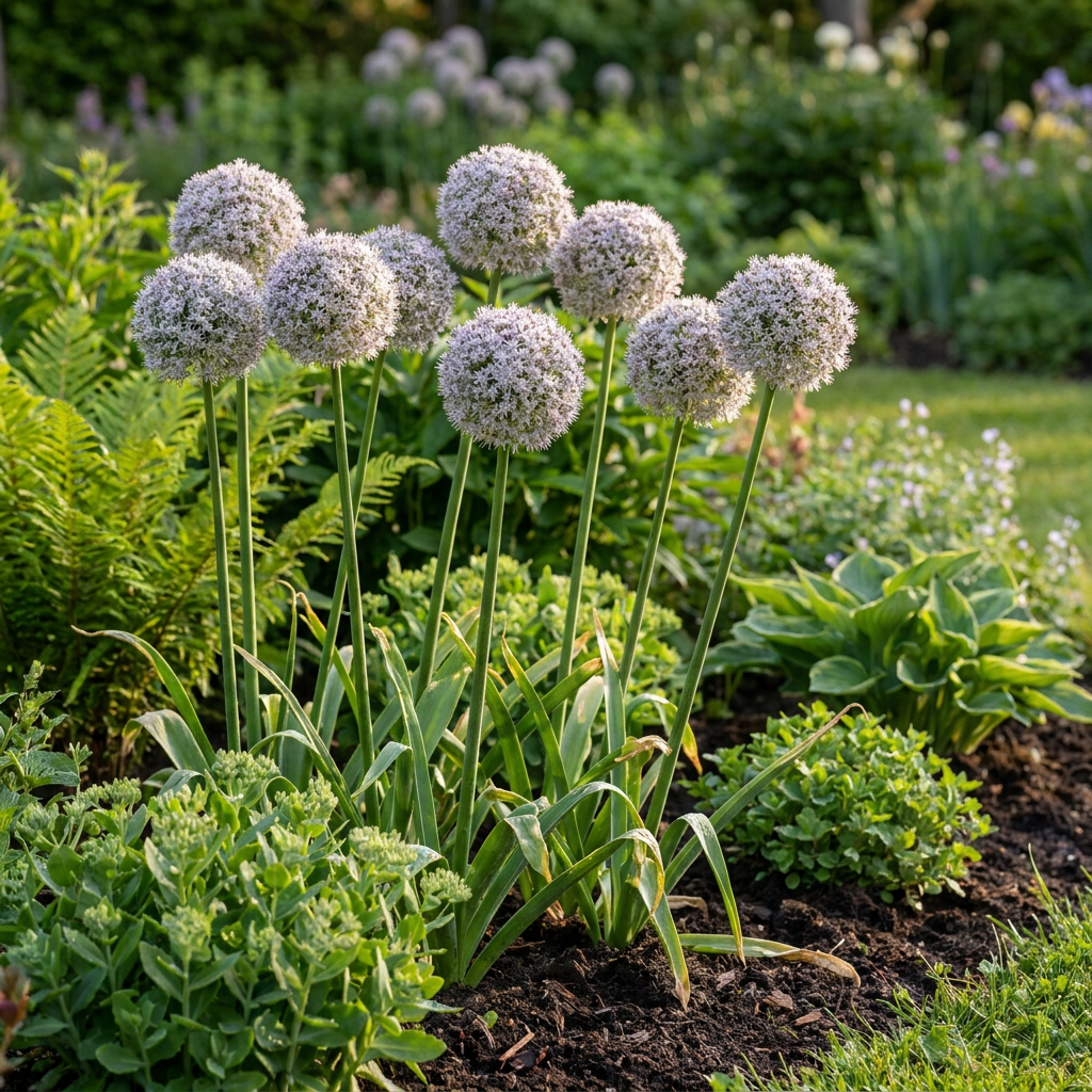 40x Allium Ping Pong - Kugellauch Ping Pong - Weiß - Sommerblüher - Zwiebelgröße 6/7