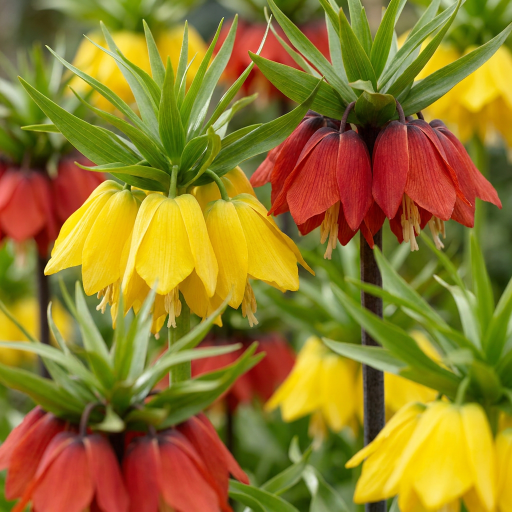12x Fritillaria Imperialis Mix - Crown Imperial Mix - Miscellaneous - Spring bloomer