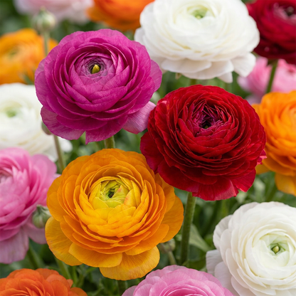 40x Ranunculus Mix - Ranunkel-Mischung - Diverses - Sommerblüher - Zwiebelgröße 5/6
