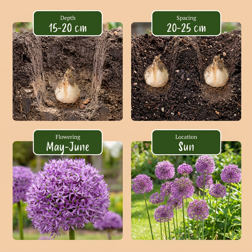 10x Allium Gladiator - Gladiator ornamental onion - Purple - Summer bloomer