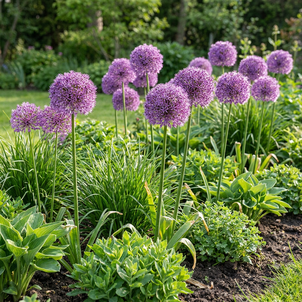 10x Allium Gladiator - Gladiator ornamental onion - Purple - Summer bloomer