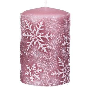 DEKOR KERZE Stumpe "Elsa" 100/65, woodrose, 4 Stück