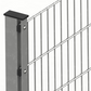 Doppelstabmattenzaun 103 x 251 cm, feuerverzinkt / silbergrau, 8/6/8, Premium