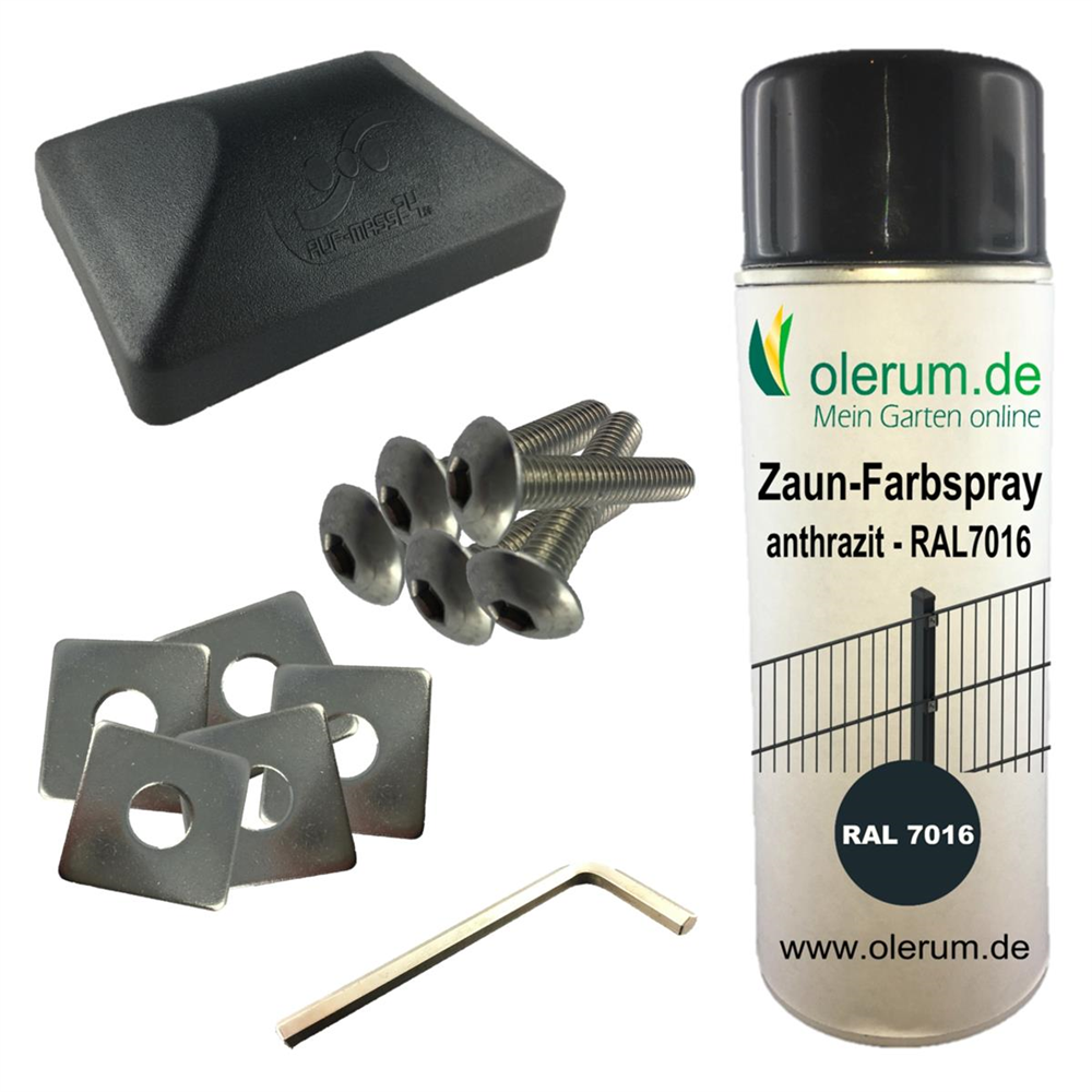 Doppelstabmattenzaun 103 x 251 cm, anthrazit, 6/5/6, Standard