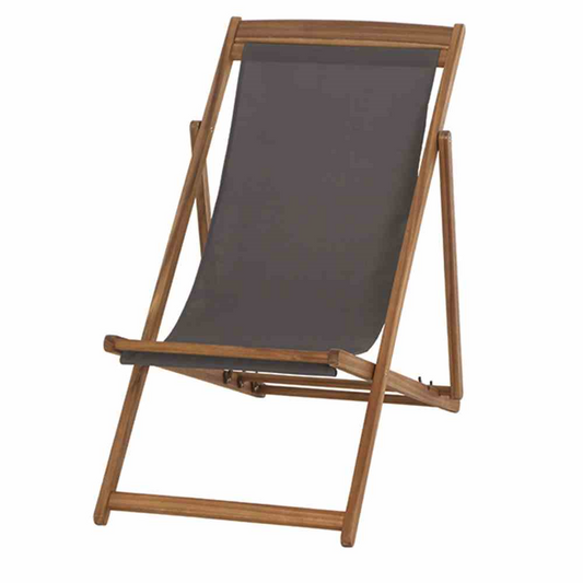 Siena Garden Aviro Beachliege grau  Akazie/Polyester