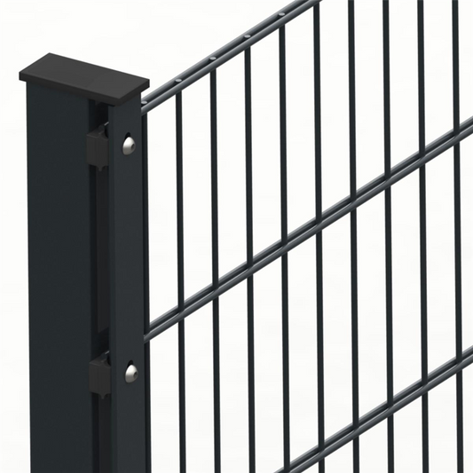 Doppelstabmattenzaun 103 x 251 cm, anthrazit, 8/6/8, Premium