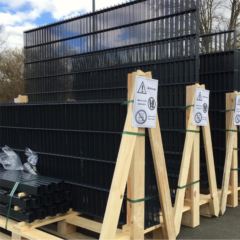 Doppelstabmattenzaun 183 x 251 cm, moosgrün, 8/6/8, Premium