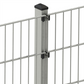 Doppelstabmattenzaun 103 x 251 cm, feuerverzinkt / silbergrau, 8/6/8, Standard