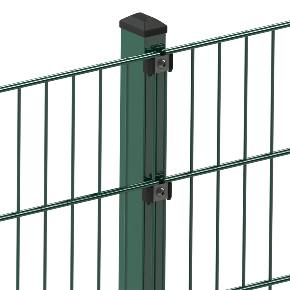 Doppelstabmattenzaun 183 x 251 cm, moosgrün, 8/6/8, Standard