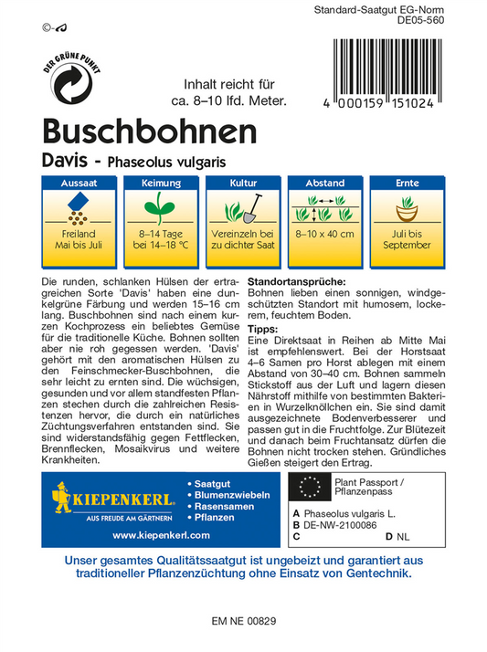 Buschbohne 'Davis'