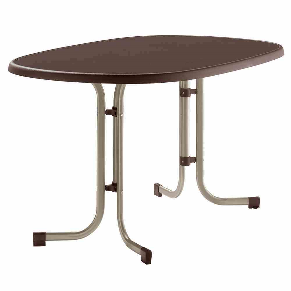 Sieger Klapptisch 140x90cm mocca Stahl
