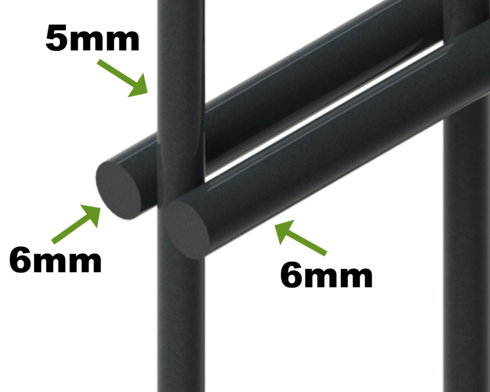 Doppelstabmattenzaun 103 x 251 cm, anthrazit, 6/5/6, Standard