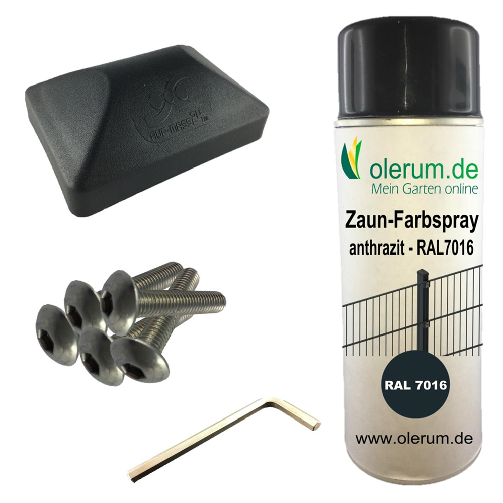 Doppelstabmattenzaun 103 x 251 cm, anthrazit, 6/5/6, Premium